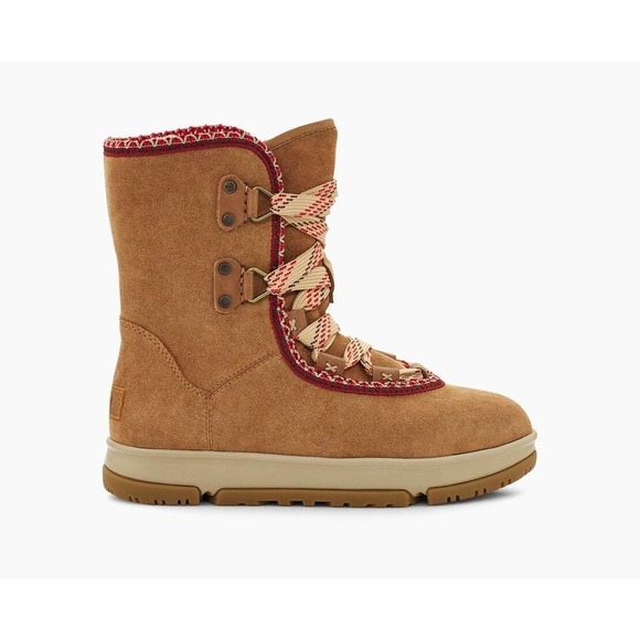 UGG WOMEN'S CHESTNUT CLASSIC WEATHER HIKER HI BOOTS SIZE 8 - Picture 1 of 6